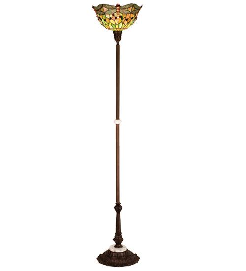 69"H Tiffany Hanginghead Dragonfly Torchiere