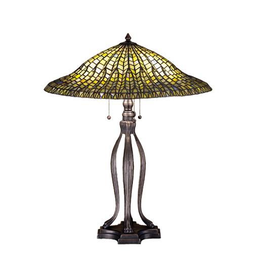 31"H Tiffany Lotus Leaf Table Lamp