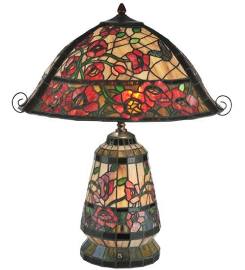 24"H Begonia Lighted Base Table Lamp