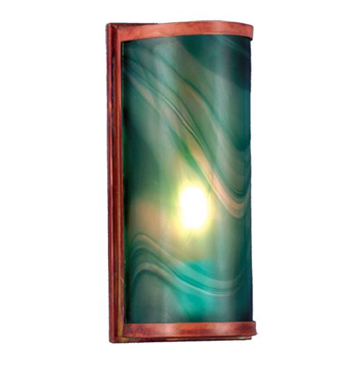 5.5"W Cylinder Mente Swirl Fused Glass Wall Sconce