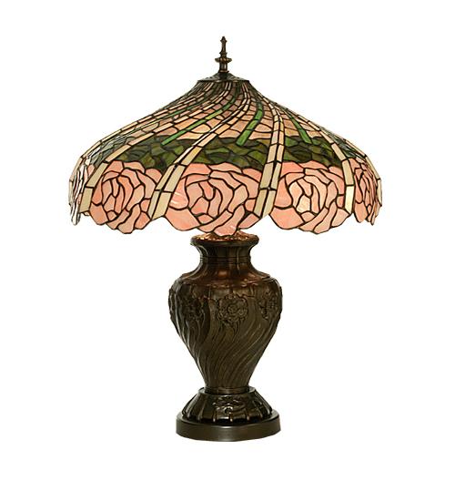 24"H Rose Swirl Table Lamp