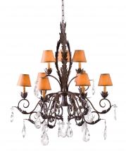 Meyda White 119077 - 36" Wide Country French 10 Light Two Tier Chandelier