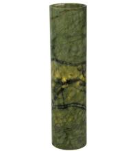 Meyda White 123469 - 4"W X 15.75"H Cylinder Jadestone Green Flat Top Candle Cover