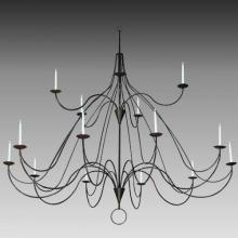 Meyda White 127595 - 96"W Polonaise 15 Candles Two Tier Chandelier