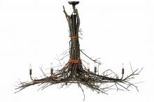 Meyda White 141355 - 58" Long Twigs 6 Light Oblong Chandelier