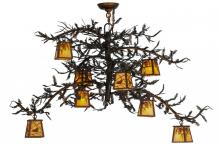 Meyda White 145178 - 48"W Pine Branch 8 LT Custom Chandelier