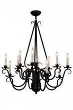 Meyda White 146655 - 30" Wide Caleb 12 LT Chandelier