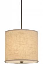 Meyda White 158218 - 12"W Cilindro Beige Textrene Pendant