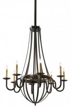 Meyda White 167781 - 38"W Barrel Stave Metallo 8 LT Chandelier