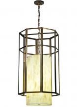 Meyda White 172855 - 23" Wide Cilindro Caged Pendant