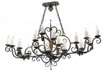 Meyda White 174336 - 60" Long Kean 20 Light Oblong Chandelier