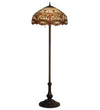 Meyda White 17473 - 63"H Tiffany Hanginghead Dragonfly Floor Lamp