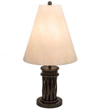 Meyda White 211725 - 10" Wide Cone Mosset Table Lamp