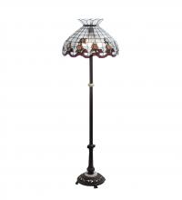 Meyda White 228519 - 62" High Roseborder Floor Lamp