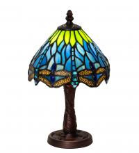 Meyda White 230981 - 13" High Tiffany Hanginghead Dragonfly Mini Lamp