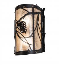 Meyda White 241457 - 10" Wide Whispering Pines Wall Sconce