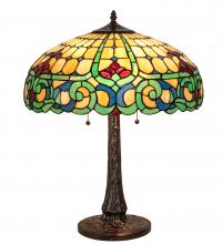 Meyda White 242088 - 22" High Duffner & Kimberly Colonial Table Lamp