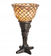 Meyda White 244877 - 15" High Tiffany Fishscale Mini Lamp