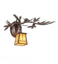 Meyda White 245635 - 16" Wide Pine Branch Valley View Right Wall Sconce