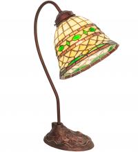 Meyda White 247792 - 18" Wide Tiffany Roman Desk Lamp