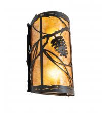 Meyda White 247903 - 8" Wide Whispering Pines Left Wall Sconce