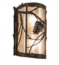 Meyda White 250525 - 10" Wide Whispering Pines Right Wall Sconce