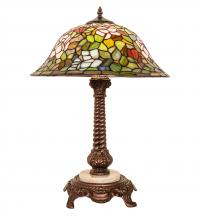 Meyda White 251920 - 23" High Tiffany Rosebush Table Lamp