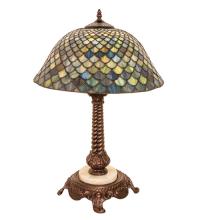 Meyda White 251959 - 23" High Tiffany Fishscale Table Lamp