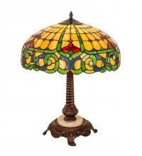 Meyda White 251962 - 23" High Duffner & Kimberly Colonial Table Lamp