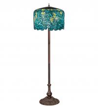 Meyda White 252160 - 62" High Tiffany Wisteria Floor Lamp