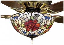Meyda White 27458 - 12"W Renaissance Rose Fan Light Fixture