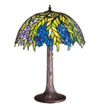 Meyda White 30541 - 23"H Tiffany Honey Locust Table Lamp
