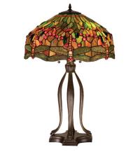 Meyda White 31109 - 31" High Tiffany Hanginghead Dragonfly Table Lamp