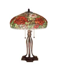Meyda White 32292 - 23.5"H Tiffany Peony Table Lamp