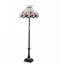 Meyda White 37715 - 62" High Roseborder Floor Lamp