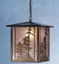 Meyda White 38629 - 12" Square Tall Pines Lantern Pendant