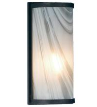 Meyda White 68815 - 5.75" Wide Cylinder Blanco Swirl Fused Glass Wall Sconce